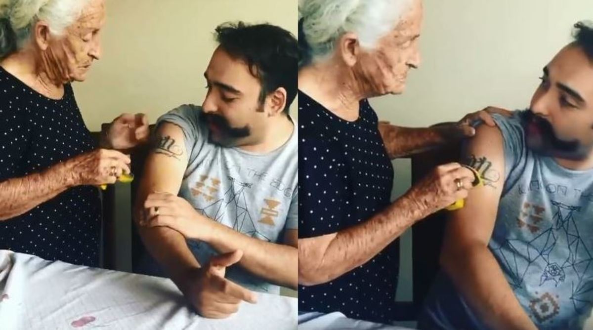 Μητέρα προσπαθεί μάταια να σβήσει με σφουγγάρι το τατουάζ του γιου της…