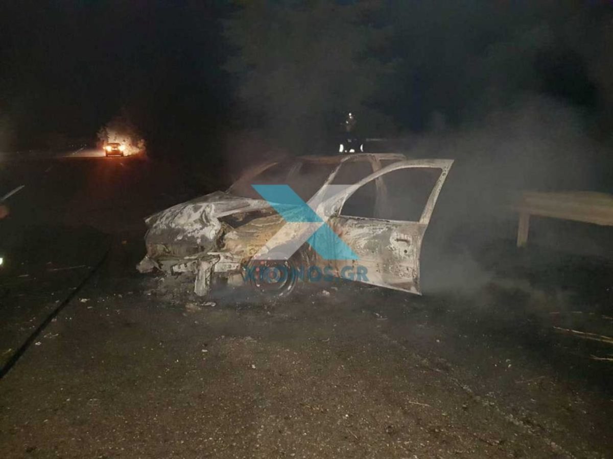 Ροδόπη: Η οδηγός του αυτοκινήτου σώθηκε από θαύμα – Βγήκε και το όχημα τυλίχθηκε στις φλόγες [pics]