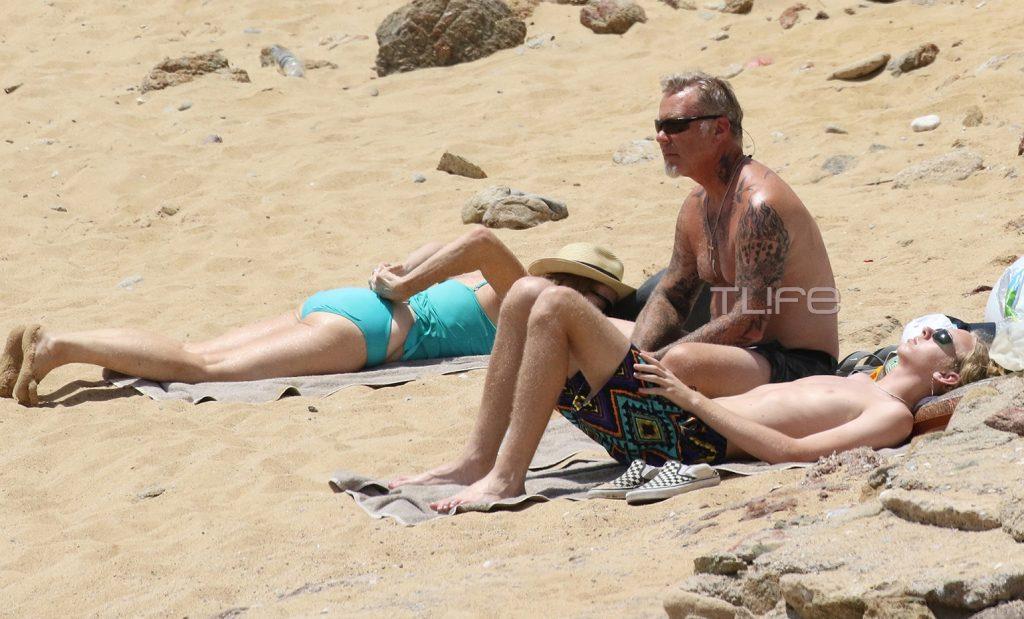 Ο frontman των Metallica, James Hetfield, με τα παιδιά του στη Μύκονο! [pics]
