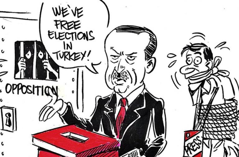Τουρκία Εκλογές: Το συγκλονιστικό σκίτσο του Latuff με τον «τρομοκράτη» Ερντογάν [pic]