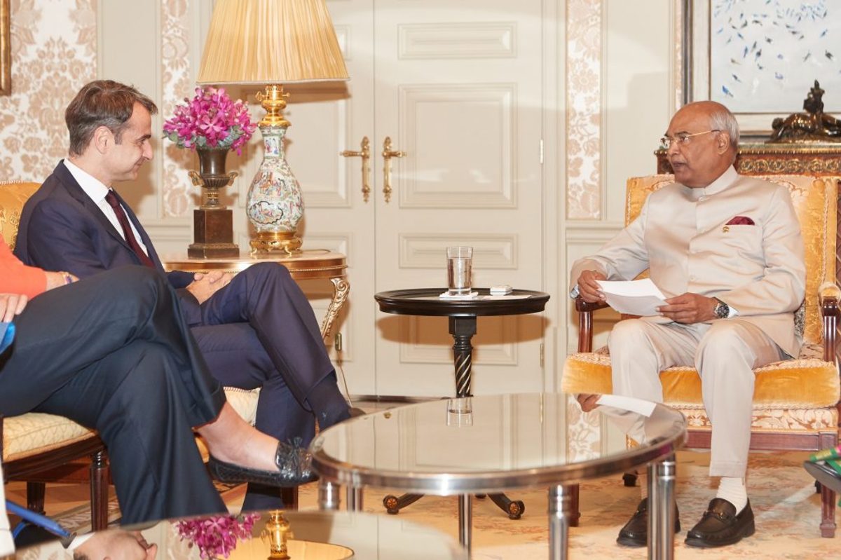 Συνάντηση Μητσοτάκη με τον πρόεδρο της Ινδίας [pics]