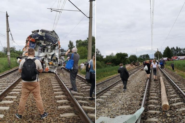 Σύγκρουση τρένου με φορτηγό στην Πολωνία – Ένας νεκρός και δεκάδες τραυματίες [pics,vid]