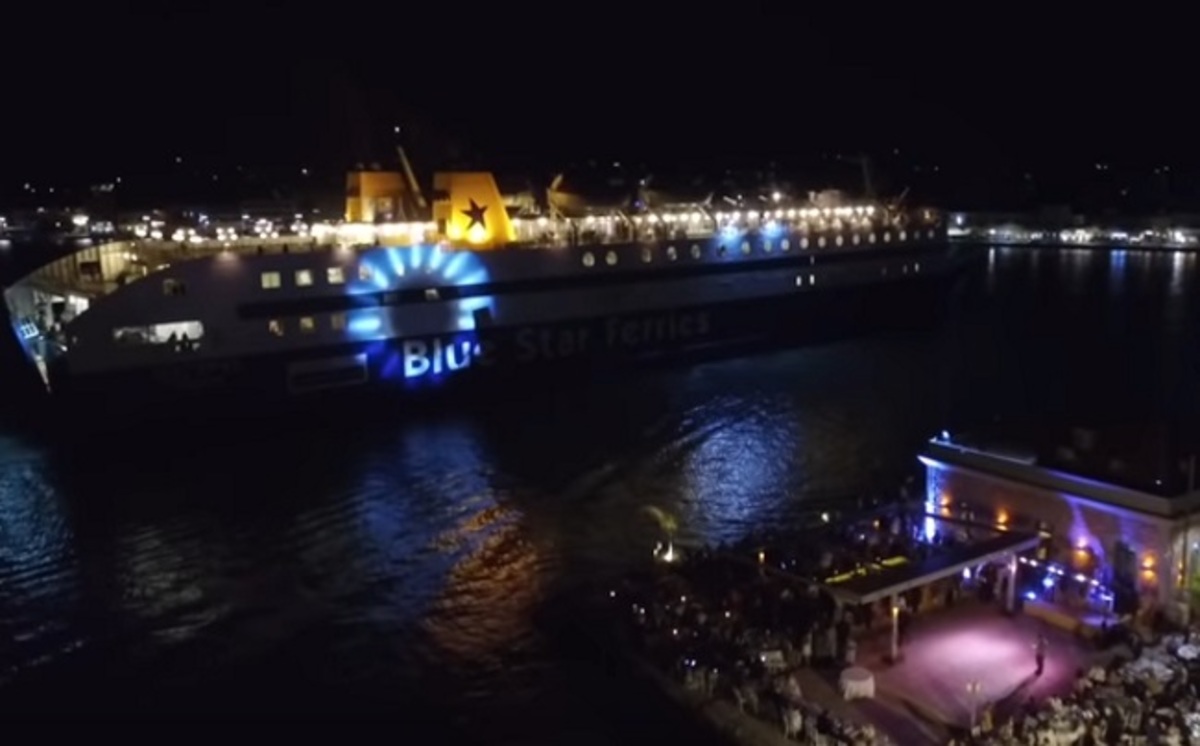 Χίος: Η μανούβρα του καπετάνιου καταγράφηκε από drone – Οι εικόνες στο λιμάνι του νησιού – video