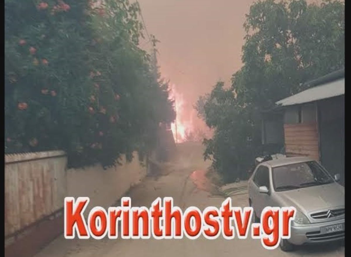 Κόρινθος: Σε εξέλιξη η φωτιά στις περιοχές Ζεμενό και Θροφάρι – video