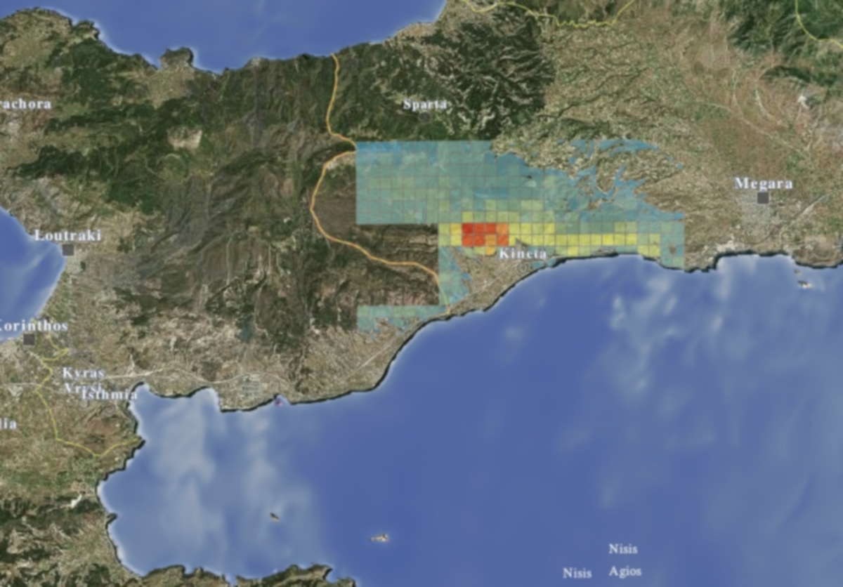 Φωτιά τώρα στην Κινέτα – χάρτης