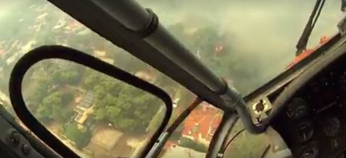 Το συγκλονιστικό video από την πυρκαγιά – Με τα μάτια του πιλότου