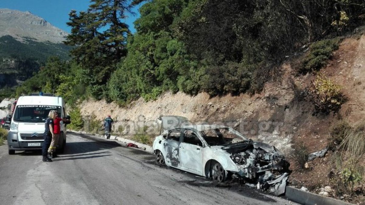 Αμφίκλεια: Έβλεπε το αυτοκίνητό του να καίγεται σε αυτό το σημείο – Οι εικόνες στο μοναστήρι που γιόρταζε [pic]