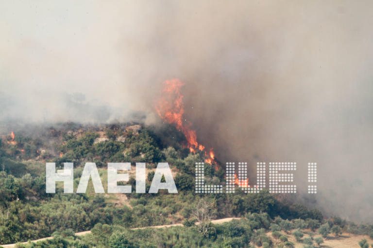 Ηλεία: Μεγάλη φωτιά στην Κλινδιά