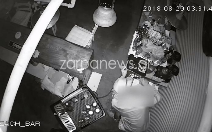Κρήτη: Ο διαρρήκτης έκλεβε και… η κάμερα τον έγραφε – video