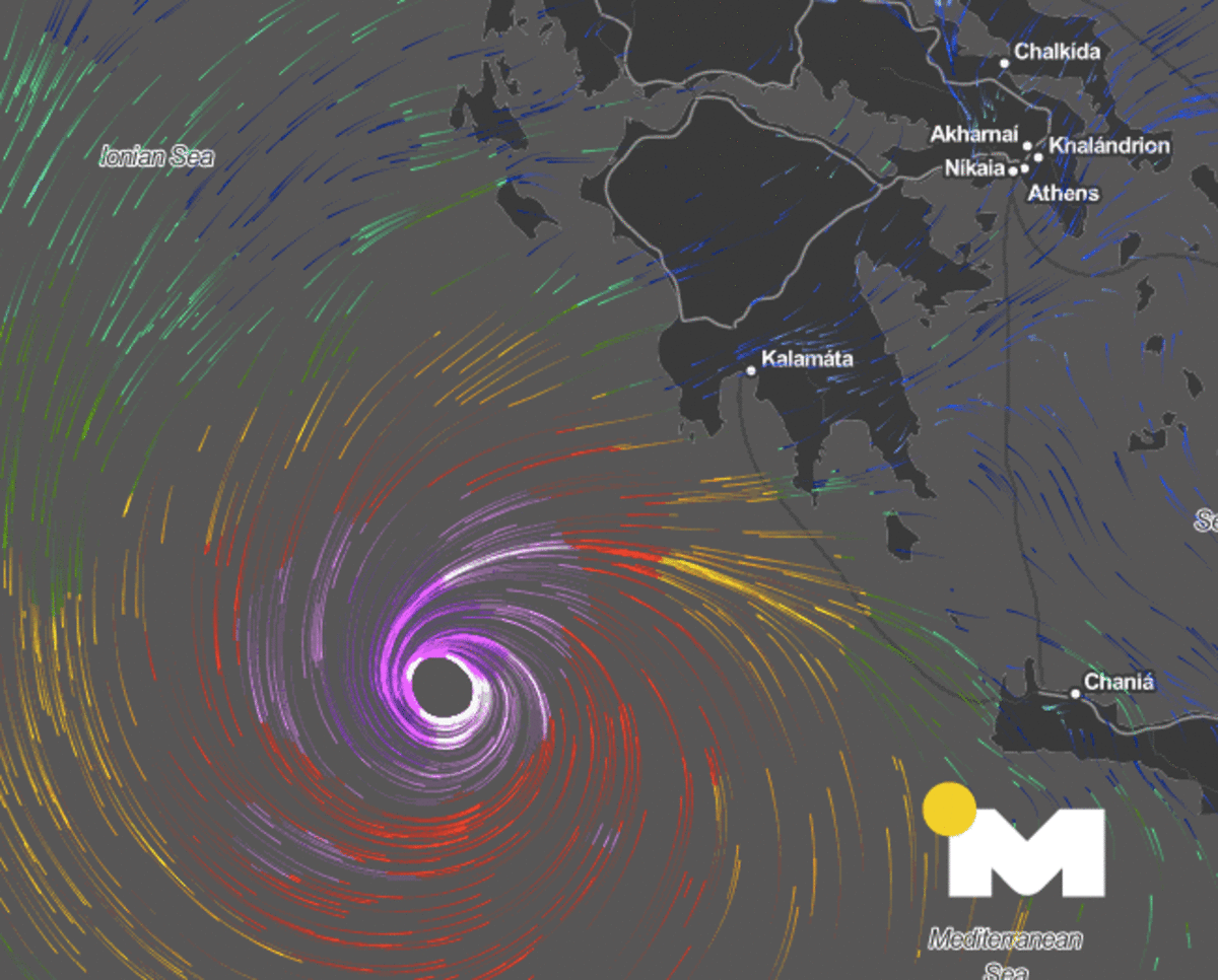 Καιρός: Το απόγευμα «χτυπάει» ο μεσογειακός κυκλώνας - Ποιες περιοχές θα μπουν στο "μάτι" του