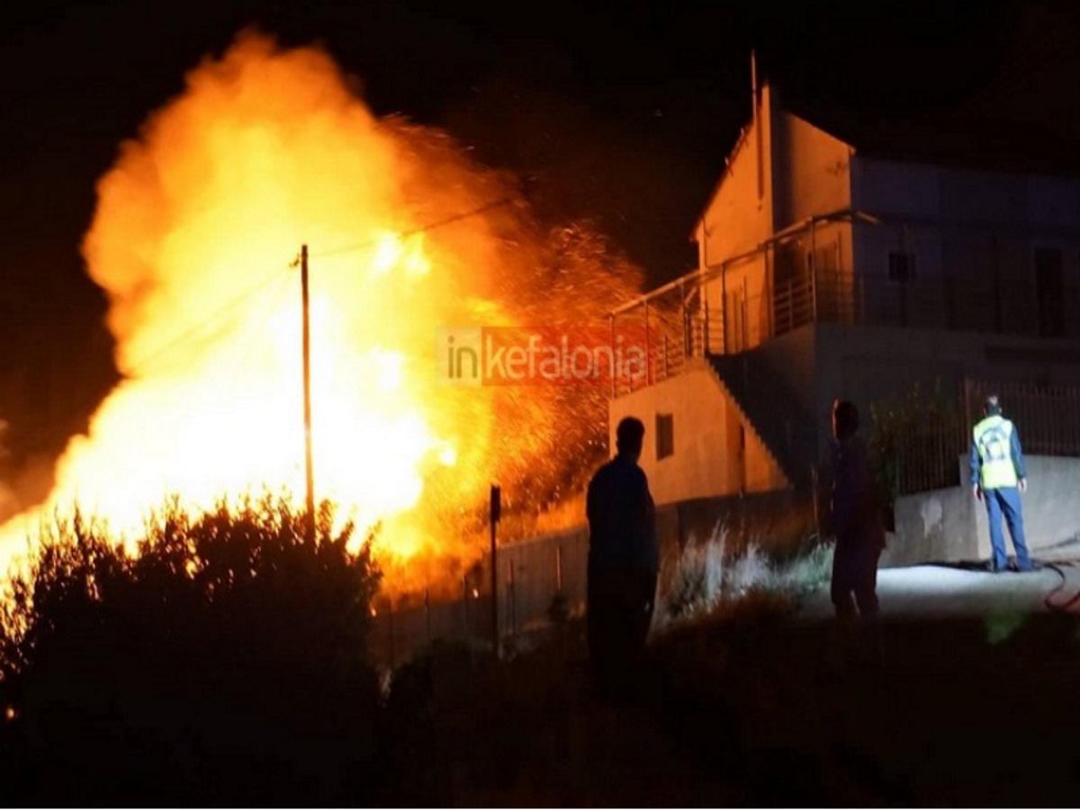 Φωτιά στην Κεφαλονιά: Νέα εστία και ολονύχτιο θρίλερ!