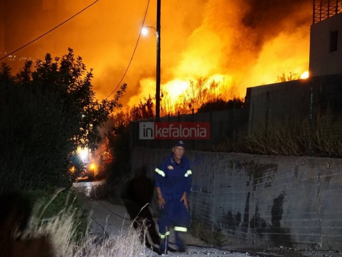 Φωτιά στην Κεφαλονιά: Ακόμη ένα εφιαλτικό βράδυ!