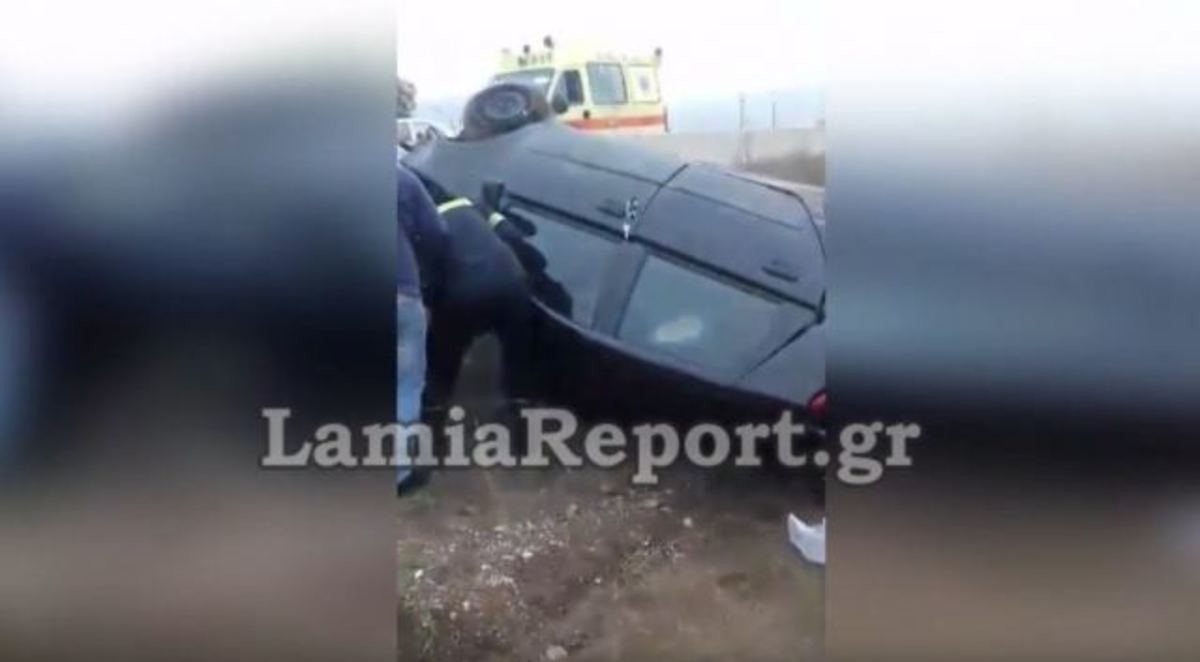 Φθιώτιδα: Τούμπαρε το αυτοκίνητο, εγκλωβίστηκε η οδηγός – video