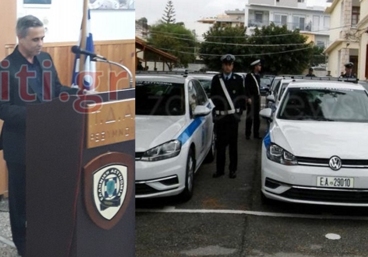 Συγκινημένος ο Μιχάλης Λεμπιδάκης – Αυτά είναι τα οχήματα που δώρισε στην Αστυνομία [pics]