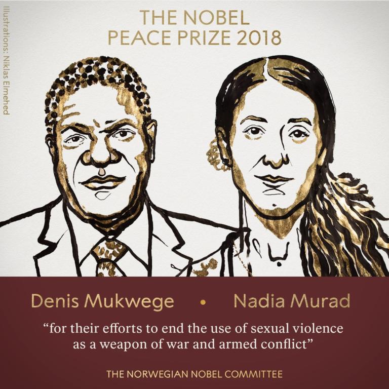 Το χάσαμε το Νόμπελ Ειρήνης... πατριώτη! Απονεμήθηκε στον Denis Mukwege και τη Nadia Murad
