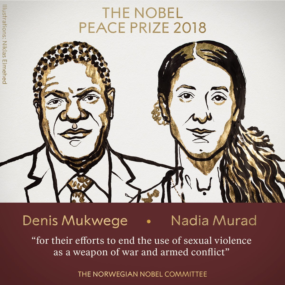 Νόμπελ Ειρήνης στον Denis Mukwege και τη Nadia Murad