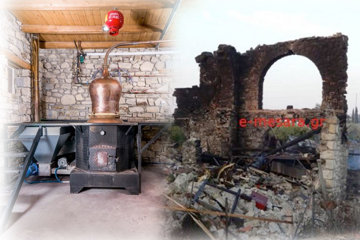 Κρήτη: Αυτό είναι το πριν και το μετά της φοβερής έκρηξης σε ρακοκάζανο – Ζημιές σε σπίτια μετά τη διάλυση του οινοποιείου!