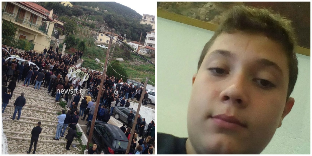 Τροχαίο Μεσσηνία: Ράγισαν καρδιές στην κηδεία του 15χρονου Νίκου – Υποβασταζόμενη η μητέρα του