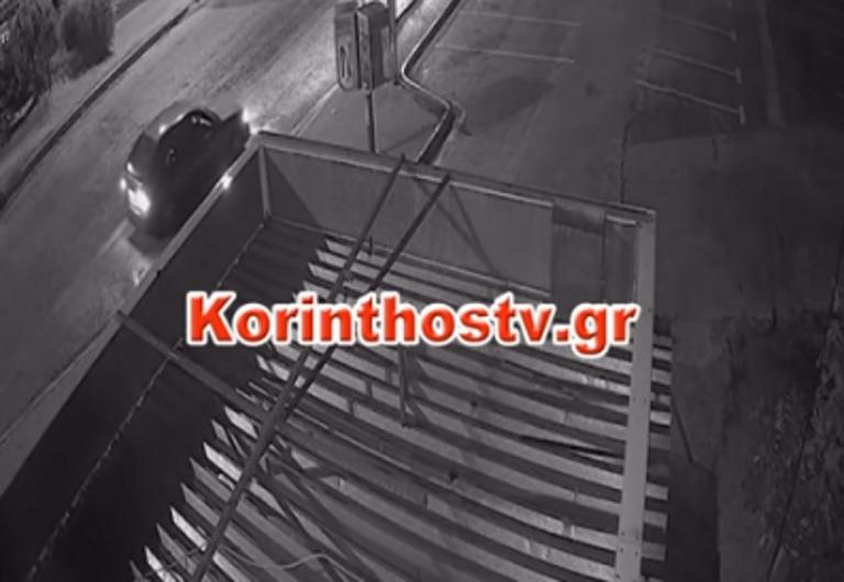 Κόρινθος: Μπούκαραν στο περίπτερο με αυτοκίνητο – Οι εικόνες που κατέγραψαν οι κάμερες ασφαλείας – video