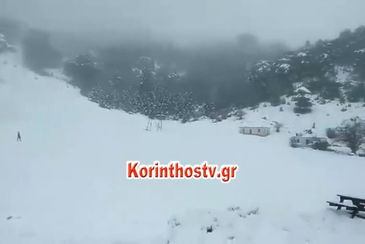 Κορινθία: Έγινε… Ελβετία η Ζήρεια – Ξεπέρασε τους 40 πόντους το χιόνι