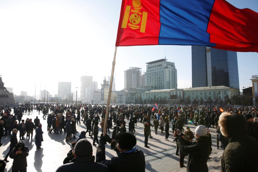 Μογγολία: Χιλιάδες άνθρωποι διαδηλώνουν κατά της διαφθοράς στους μείον 25 βαθμούς Κελσίου!