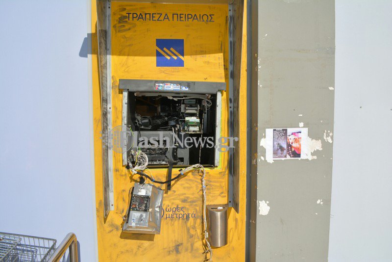 Ανατίναξαν ATM στα Χανιά – Εικόνες καταστροφής [pics]