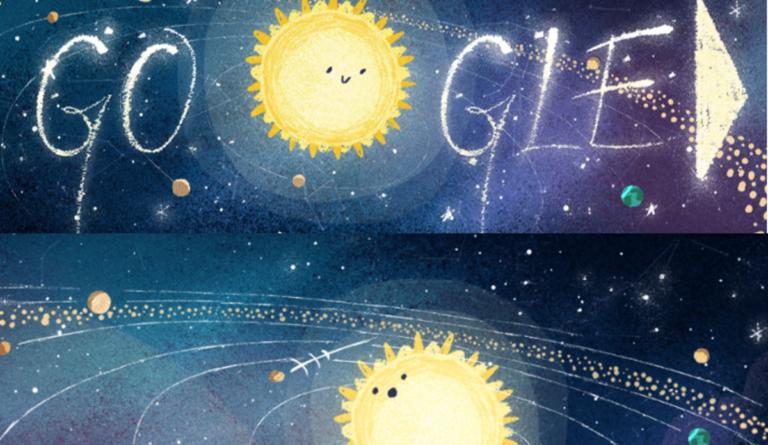 Bροχή μετεωριτών Geminid στο Google Doodle