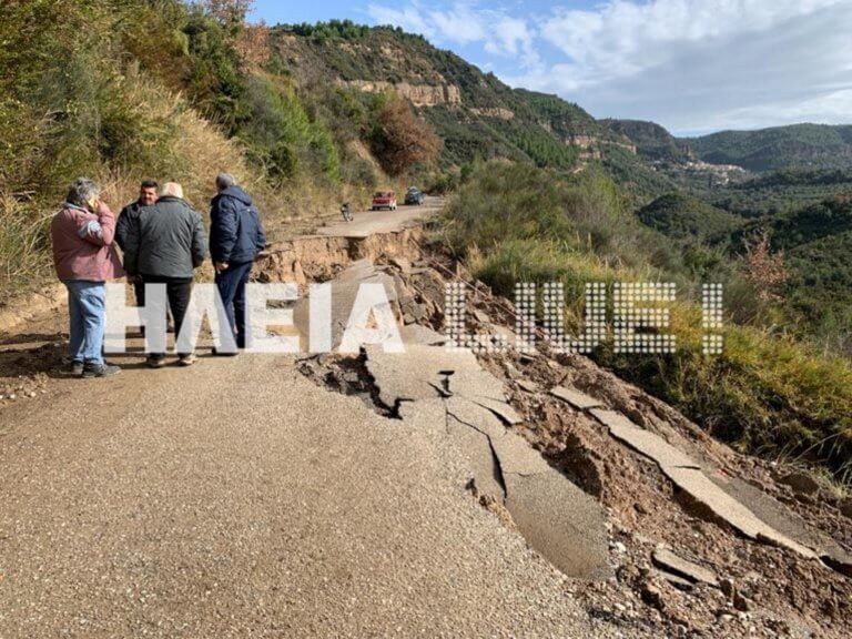 Ηλεία: Η κακοκαιρία εξαφάνισε δρόμους και βούλιαξε σπίτια στα λασπόνερα – Οι εικόνες καταστροφής – video