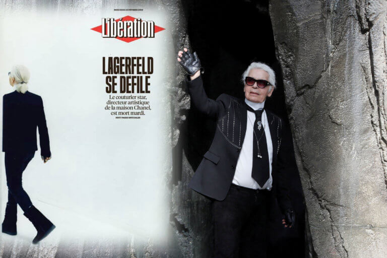 Μόνο η Liberation! “Lagerfeld se défile”