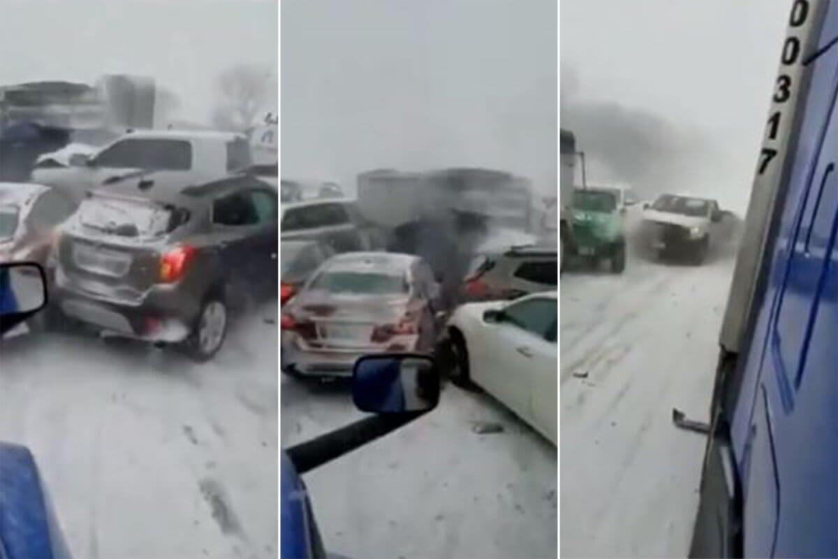 Εντυπωσιακές και τρομακτικές εικόνες από καραμπόλα 50 οχημάτων στις ΗΠΑ [vid]