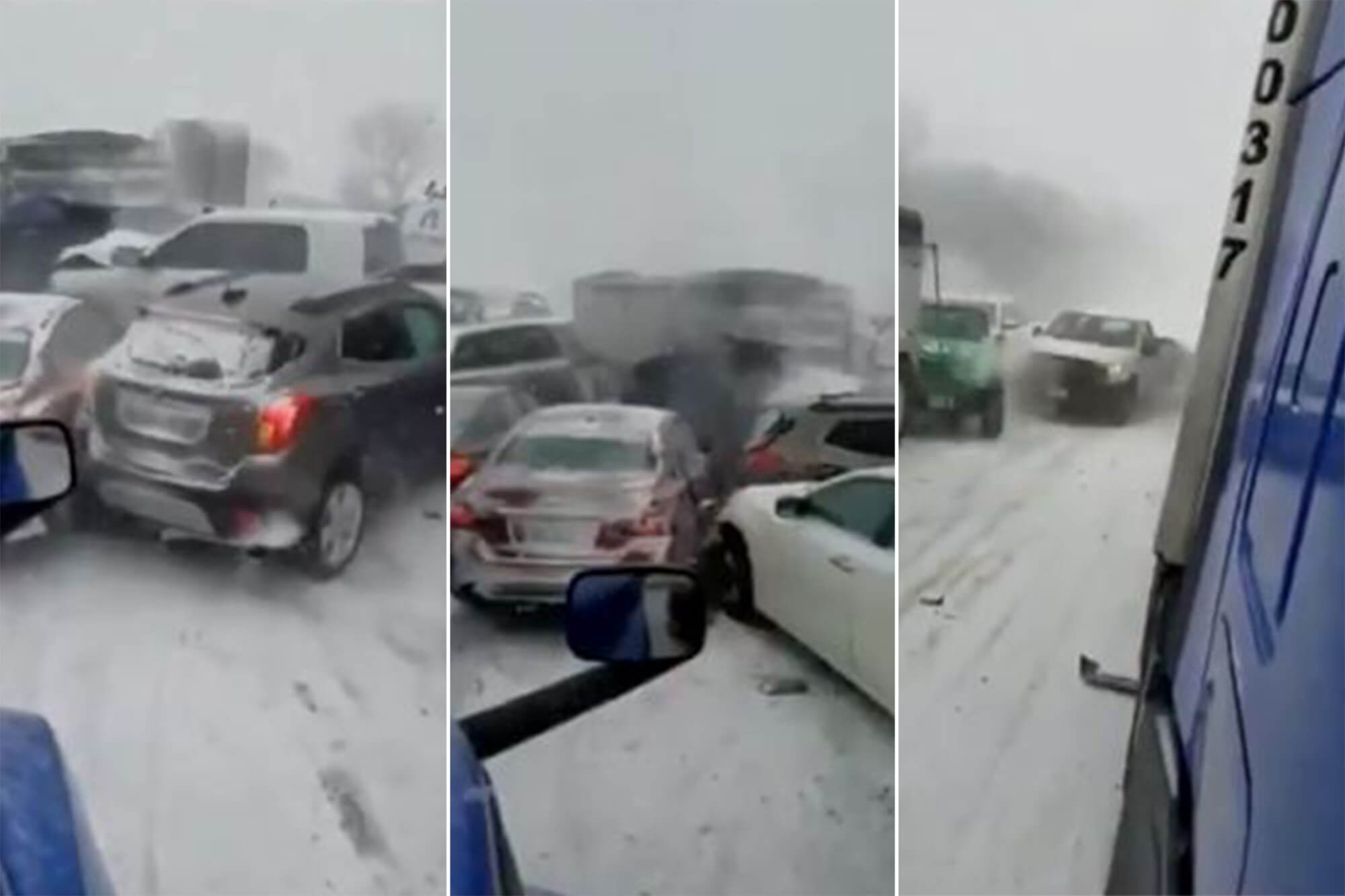 Εντυπωσιακές και τρομακτικές εικόνες από καραμπόλα 50 οχημάτων στις ΗΠΑ [vid]