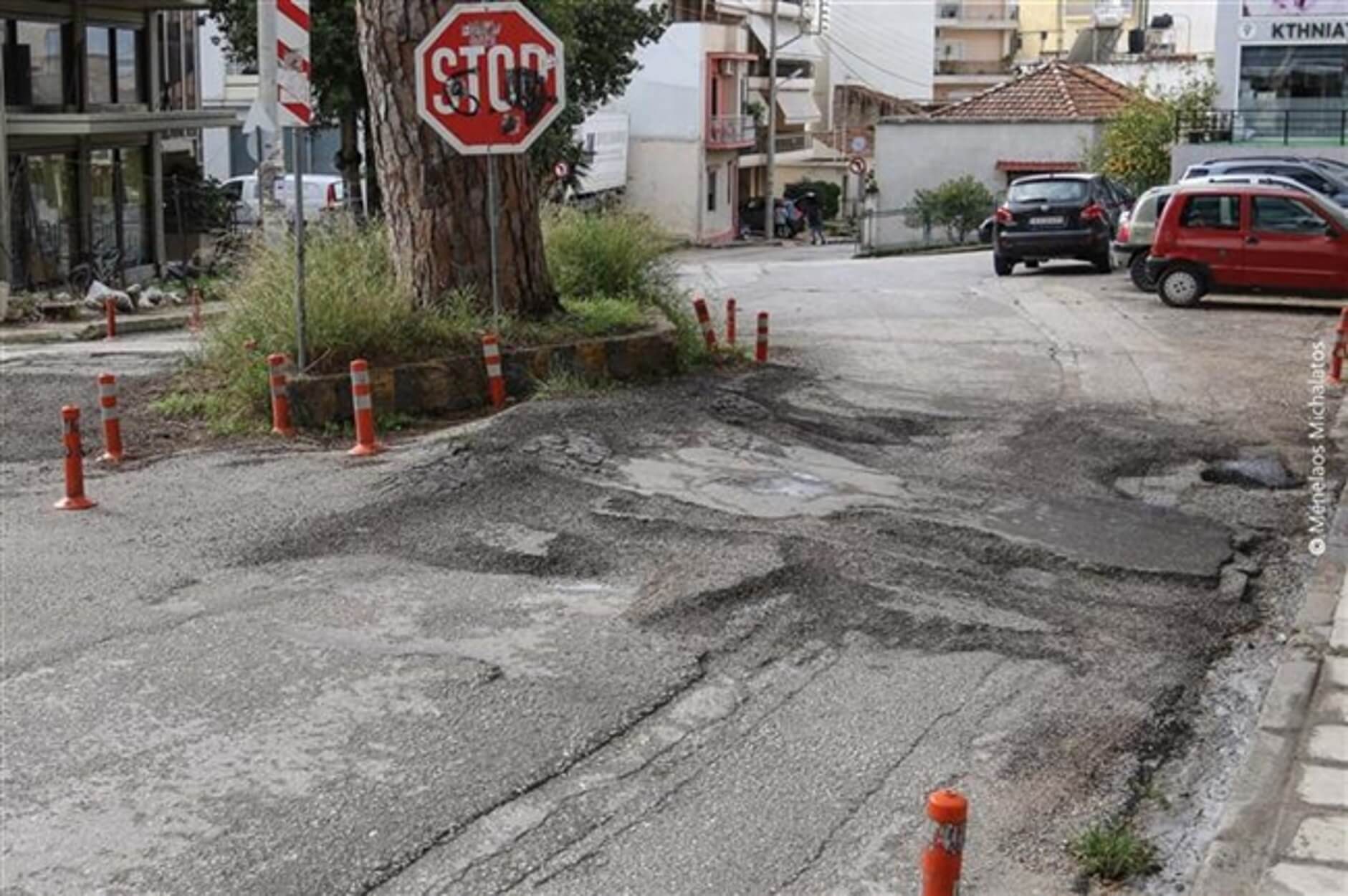 Πάτρα: Οι ρίζες βάζουν «τρικλοποδιές» – Στο προσκήνιο πάλι το πεύκο στη μέση του δρόμου [pics]