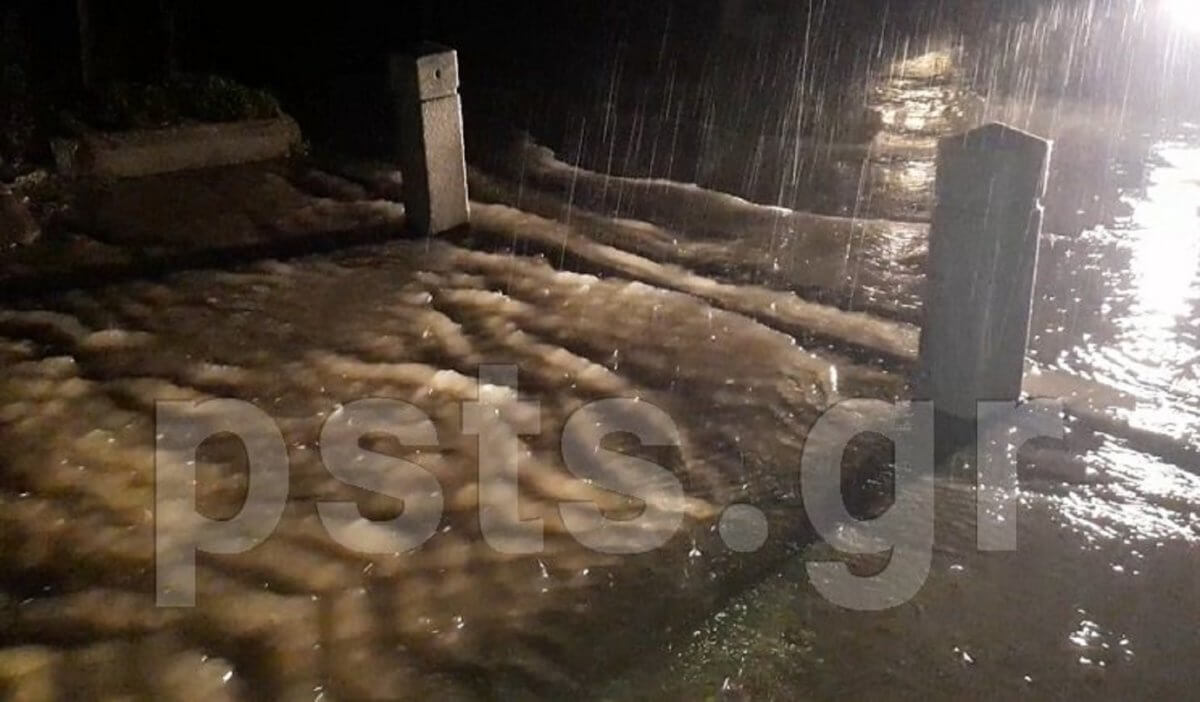 Κακοκαιρία: «Βούλιαξε» η Πάρος – Ασταμάτητη βροχή, ξεχείλισαν τα ποτάμια – video