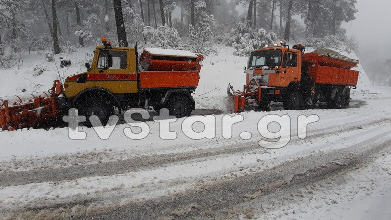 «Σαρώνει» και την Εύβοια η Χιόνη – video, pics