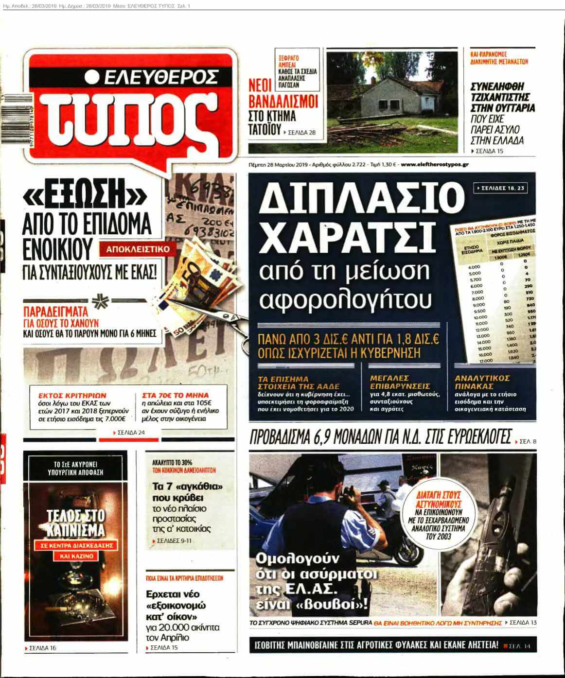 ΕΛΕΥΘΕΡΟΣ ΤΥΠΟΣ 28-03-2019
