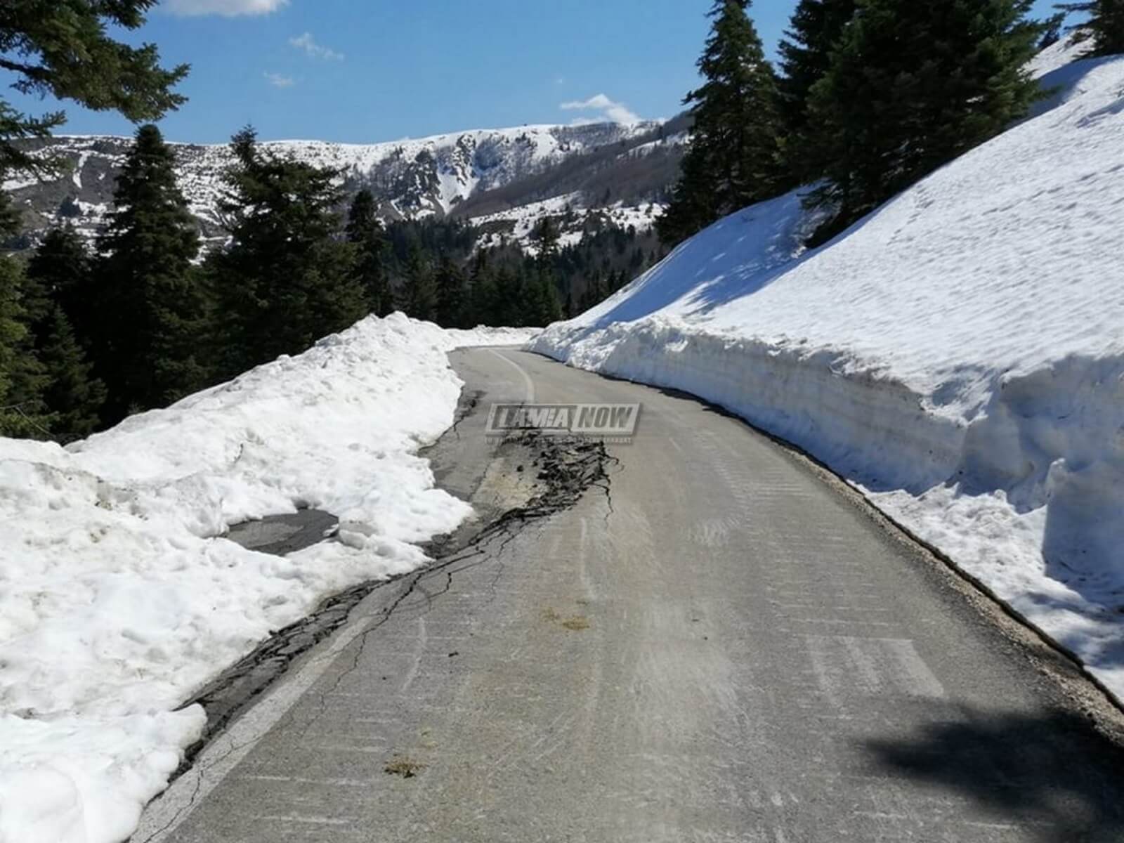 Χιονισμένη εικόνα στη Φθιώτιδα