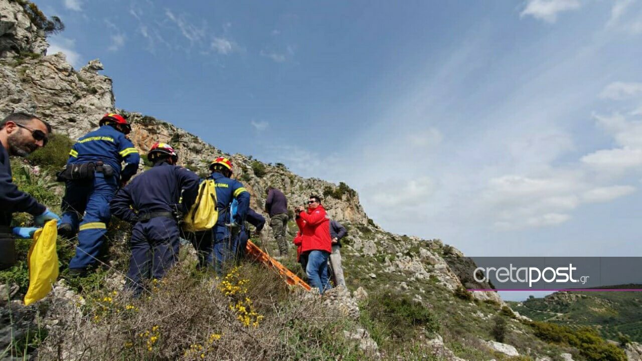 Ηράκλειο: Η δύσκολη επιχείρηση διάσωσης στο φαράγγι του Γιούχτα – Πήρε τηλέφωνο τους διασώστες [pics]