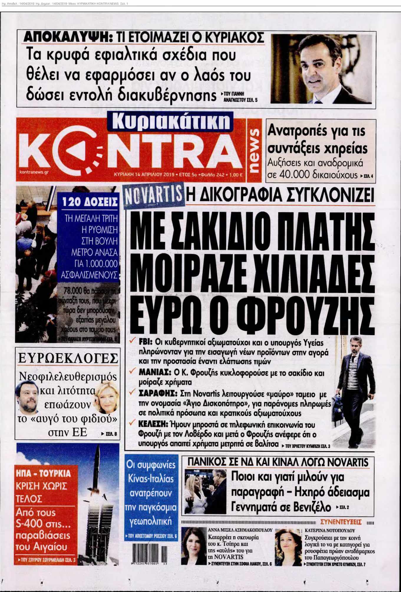 ΚΥΡΙΑΚΑΤΙΚΗ KONTRA NEWS 14-04-2019
