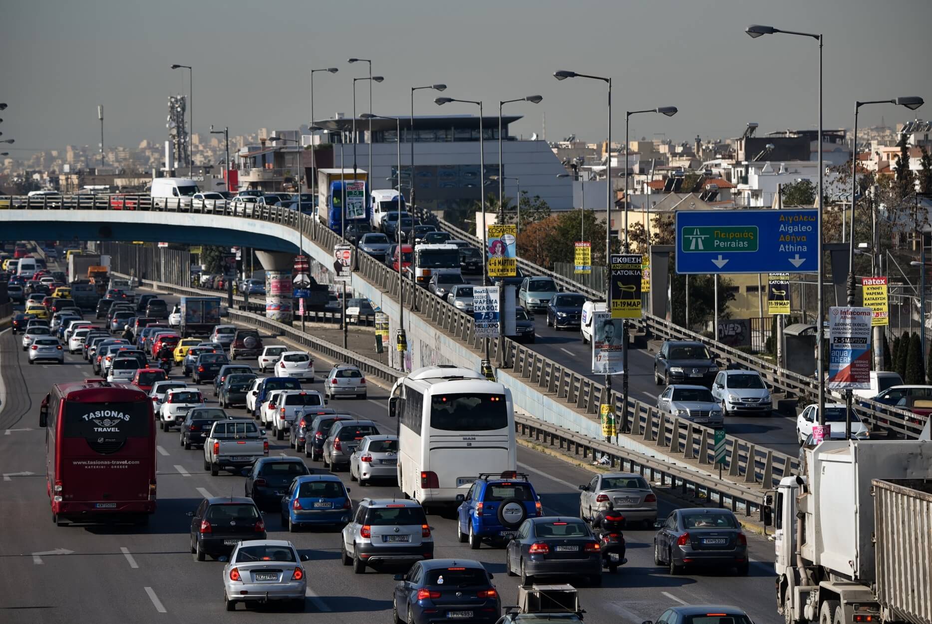 Κηφισός: Καραμπόλα στη Λένορμαν και μεγάλο μποτιλιάρισμα στο Ποτάμι