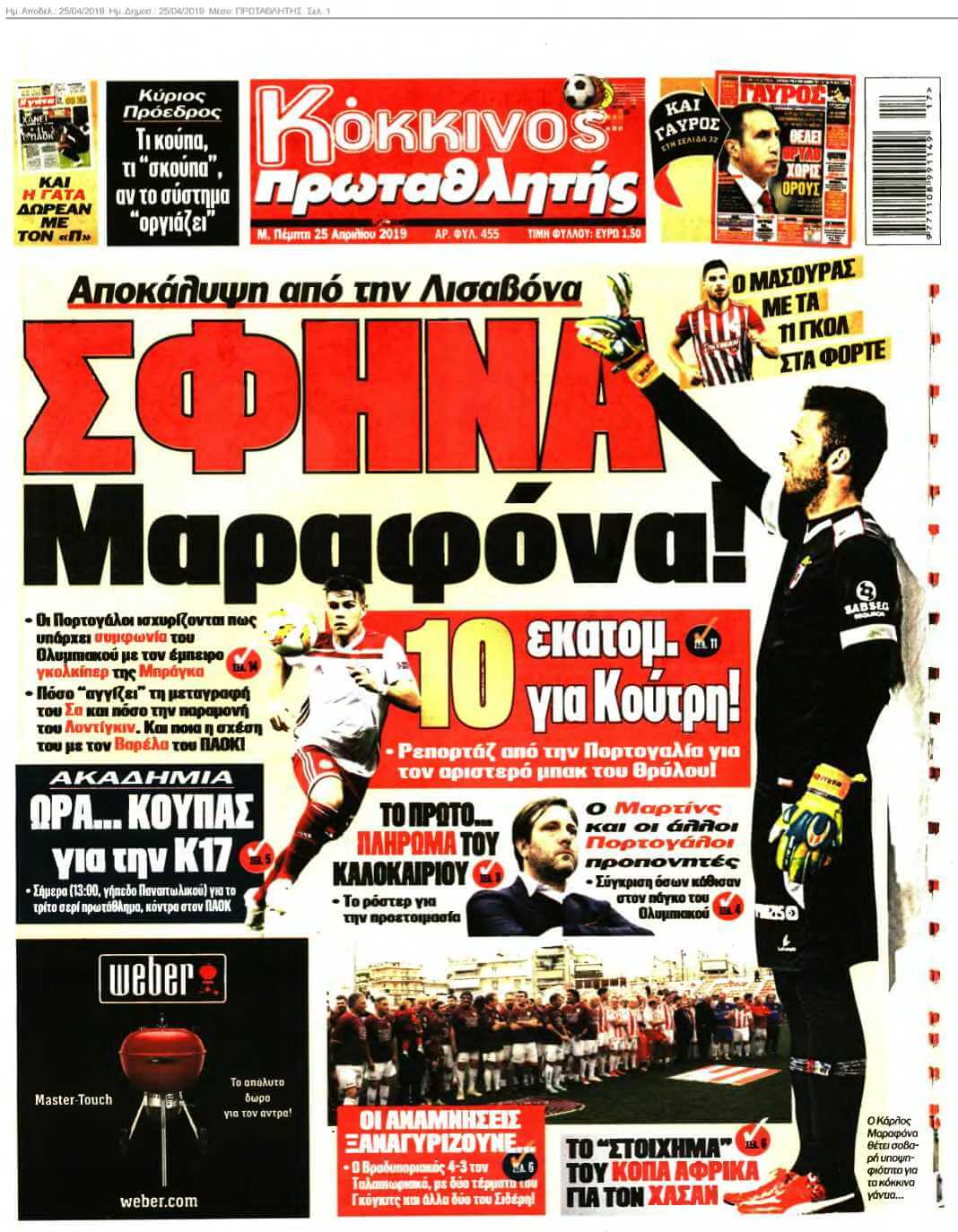 ΠΡΩΤΑΘΛΗΤΗΣ 25-04-2019