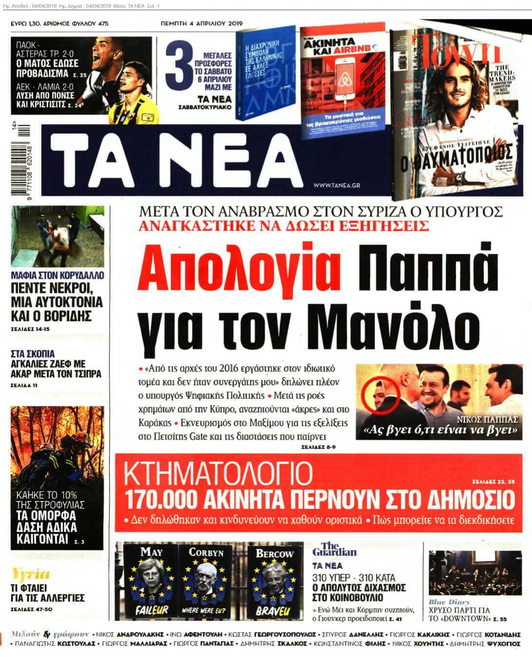 ΤΑ ΝΕΑ 04-04-2019