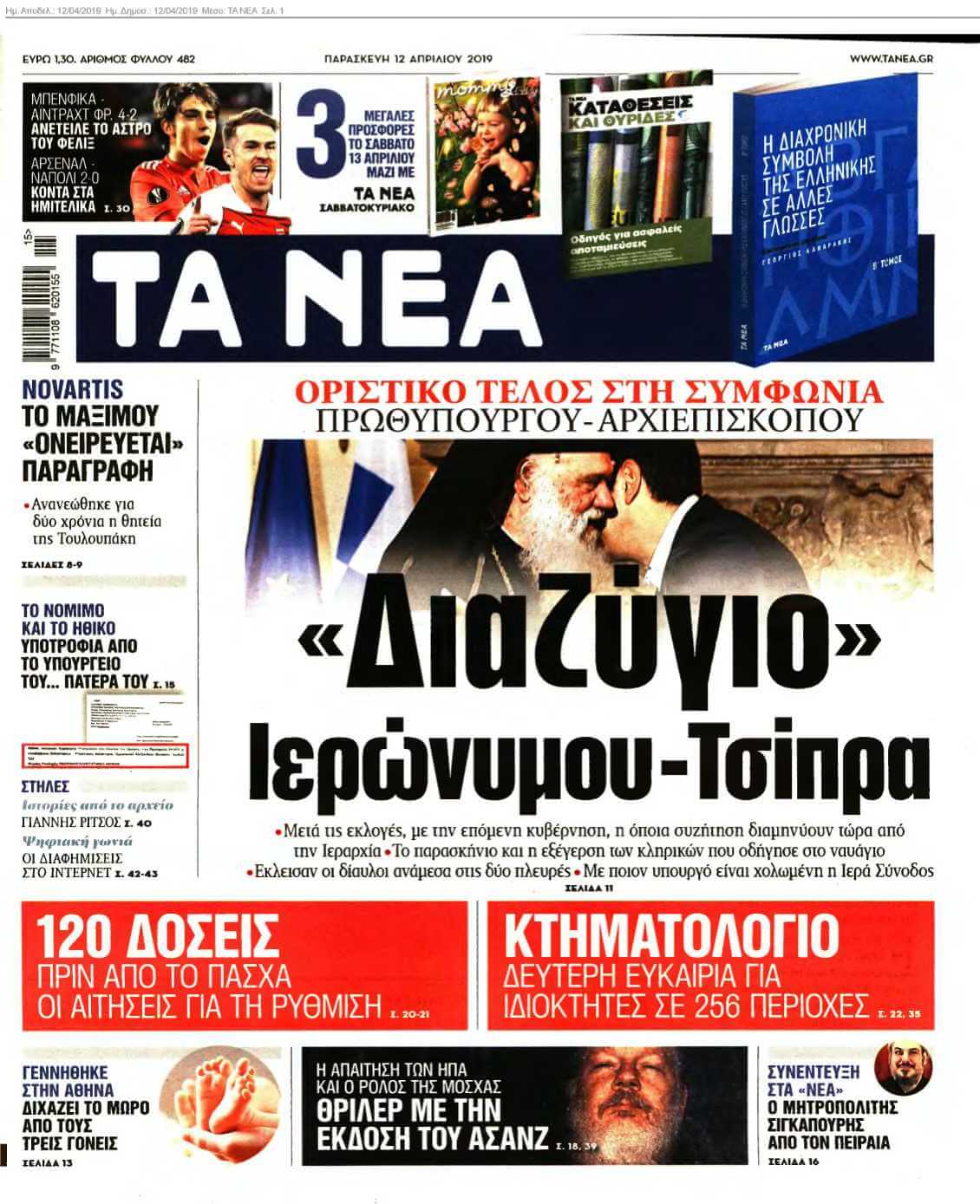 ΤΑ ΝΕΑ 12-04-2019