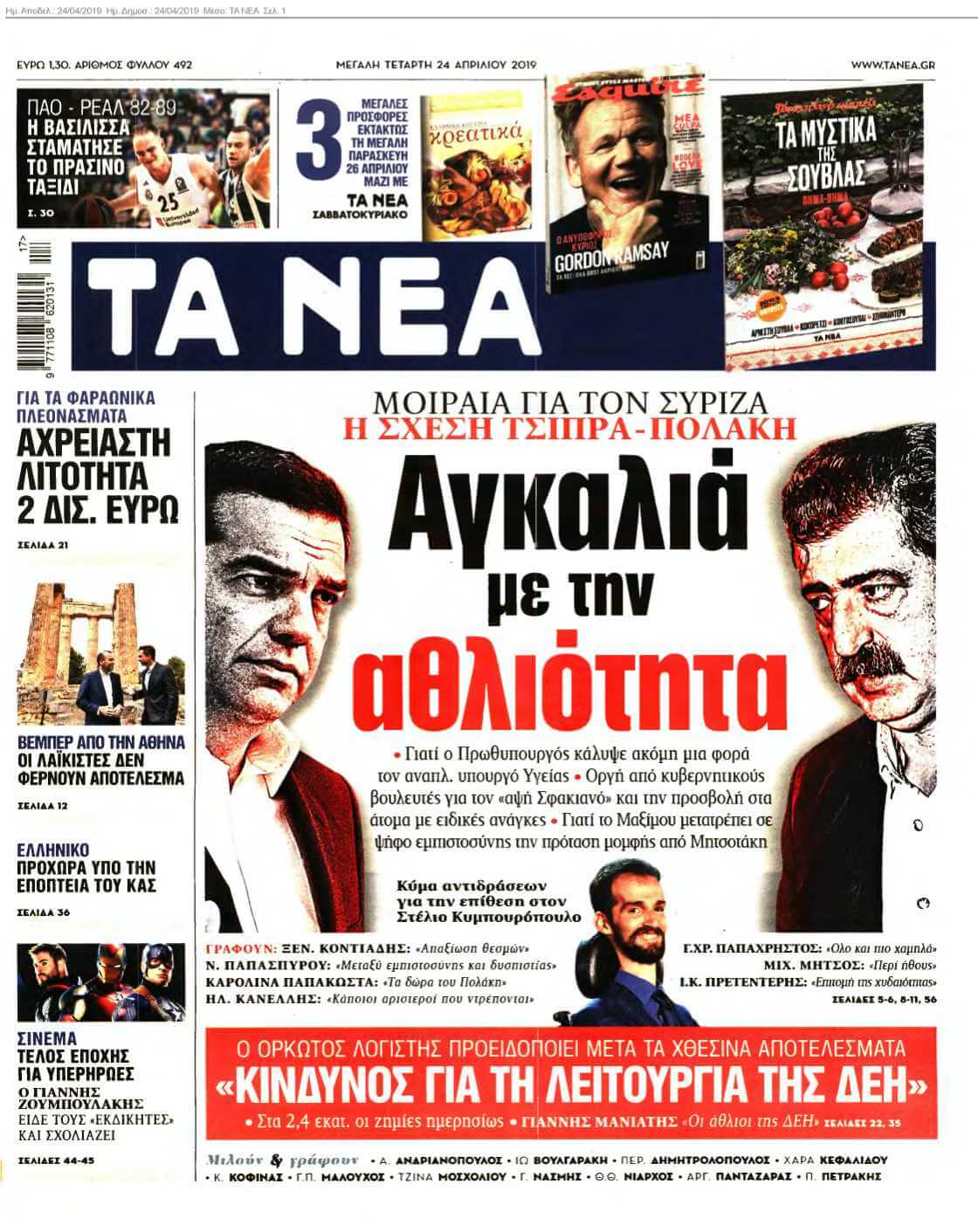 ΤΑ ΝΕΑ 24-04-2019