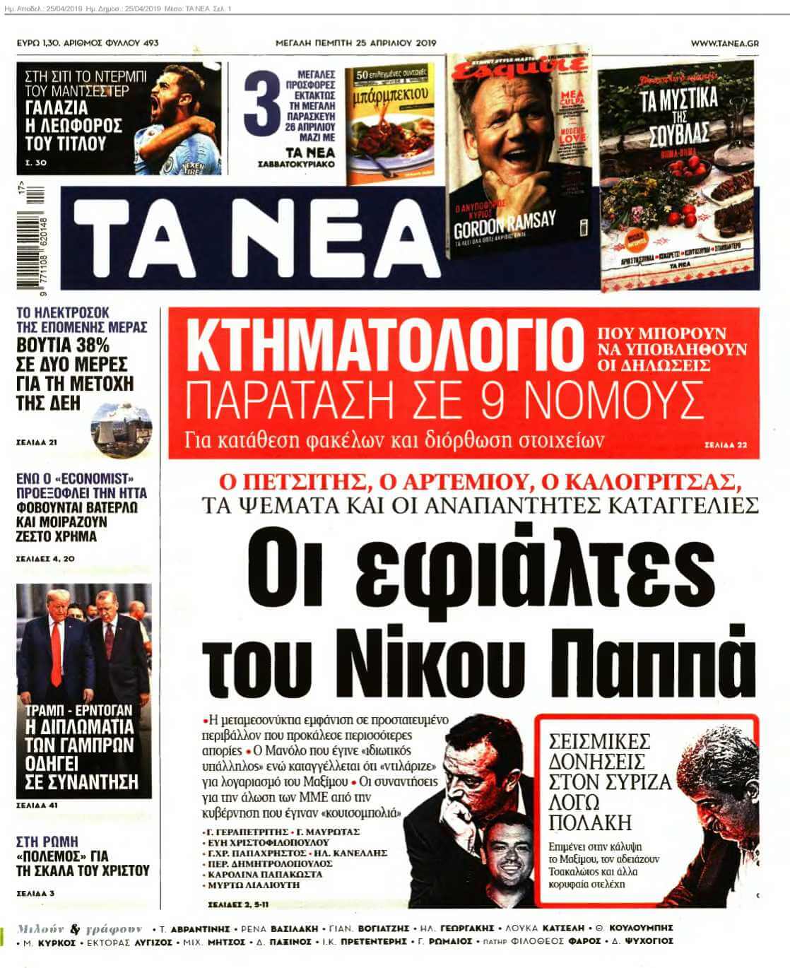 ΤΑ ΝΕΑ 25-04-2019