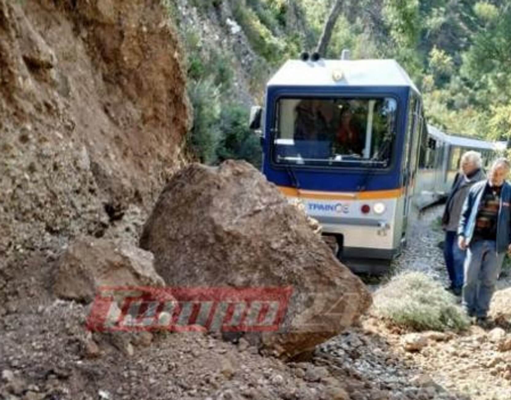 Διακοπτό – Καλάβρυτα: Κλειστή η σιδηροδρομική γραμμή – Η εικόνα στο σημείο της κατολίσθησης [pics]