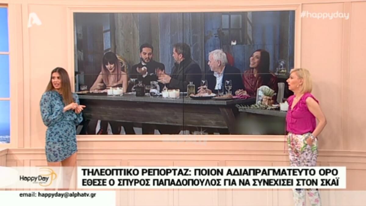 Ο αδιαπραγμάτευτος όρος που έθεσε ο Σπύρος Παπαδόπουλος για να συνεχίσει στον ΣΚΑΙ