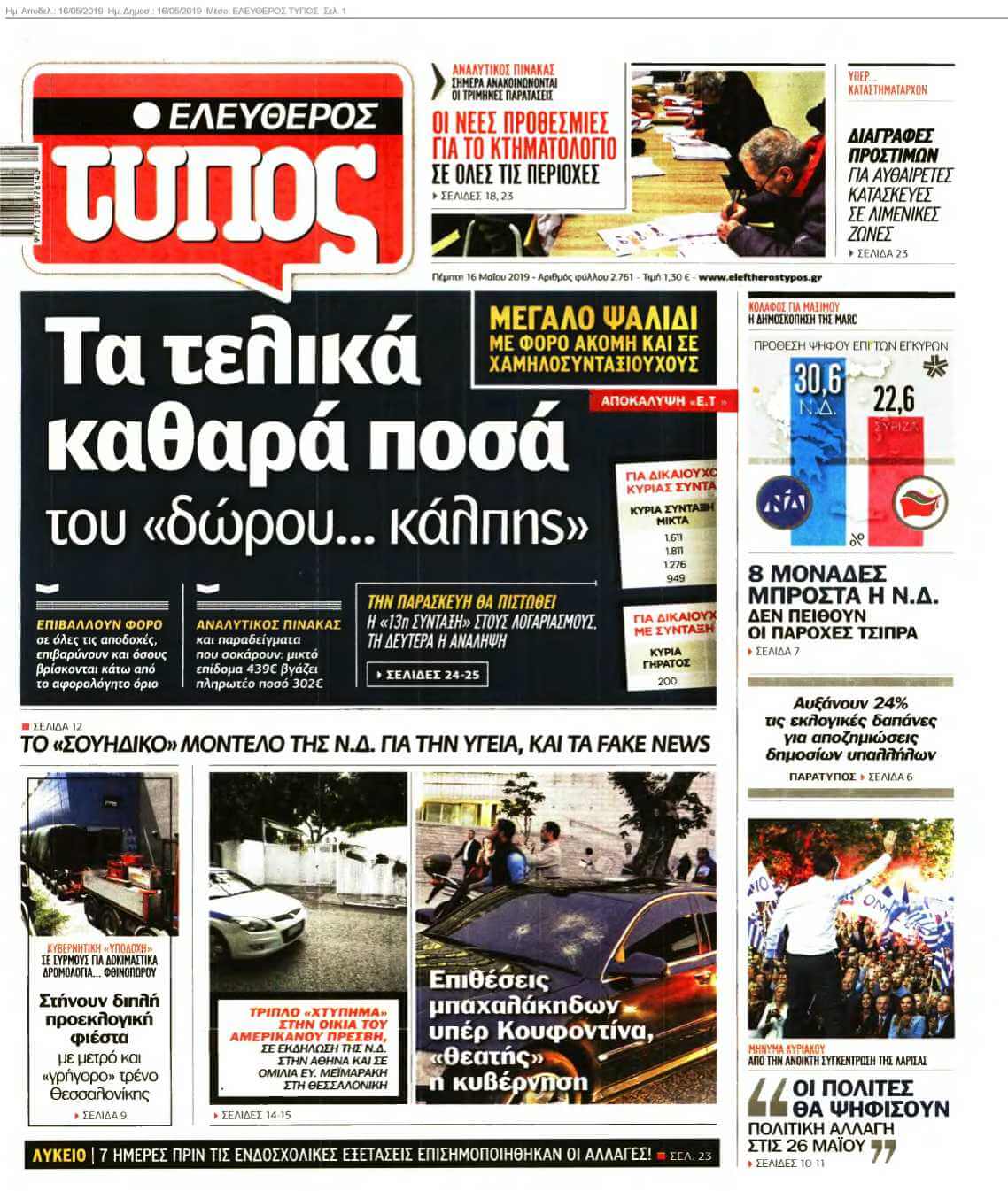 ΕΛΕΥΘΕΡΟΣ ΤΥΠΟΣ 16-05-2019