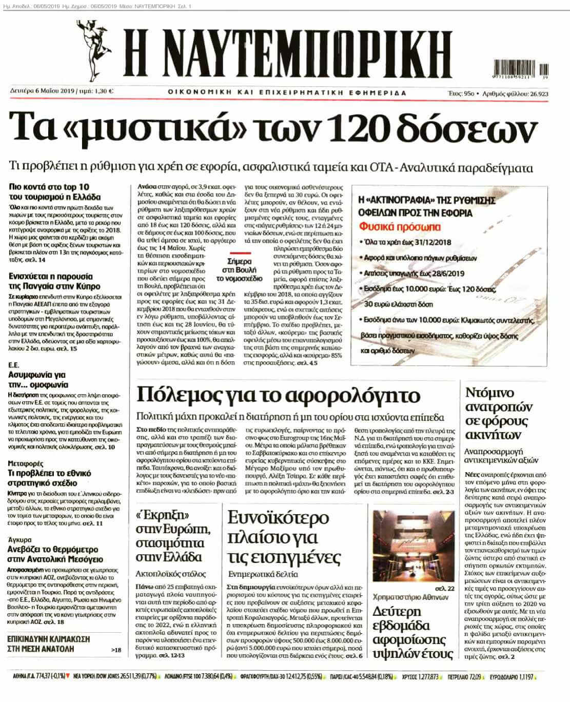ΝΑΥΤΕΜΠΟΡΙΚΗ 06-05-2019