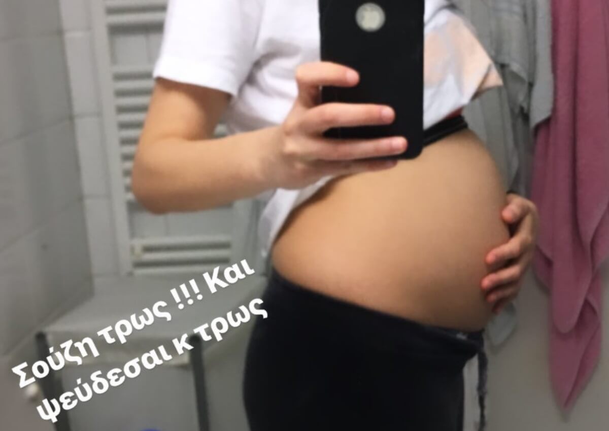 Η Ελληνίδα ηθοποιός βγάζει selfie και μας δείχνει για πρώτη φορά την φουσκωμένη κοιλίτσα της!