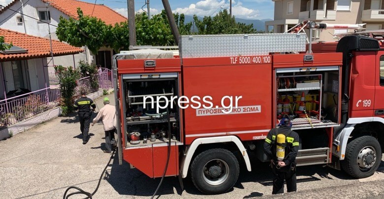 Φωτιά σε σπίτι στη Ναύπακτο – video